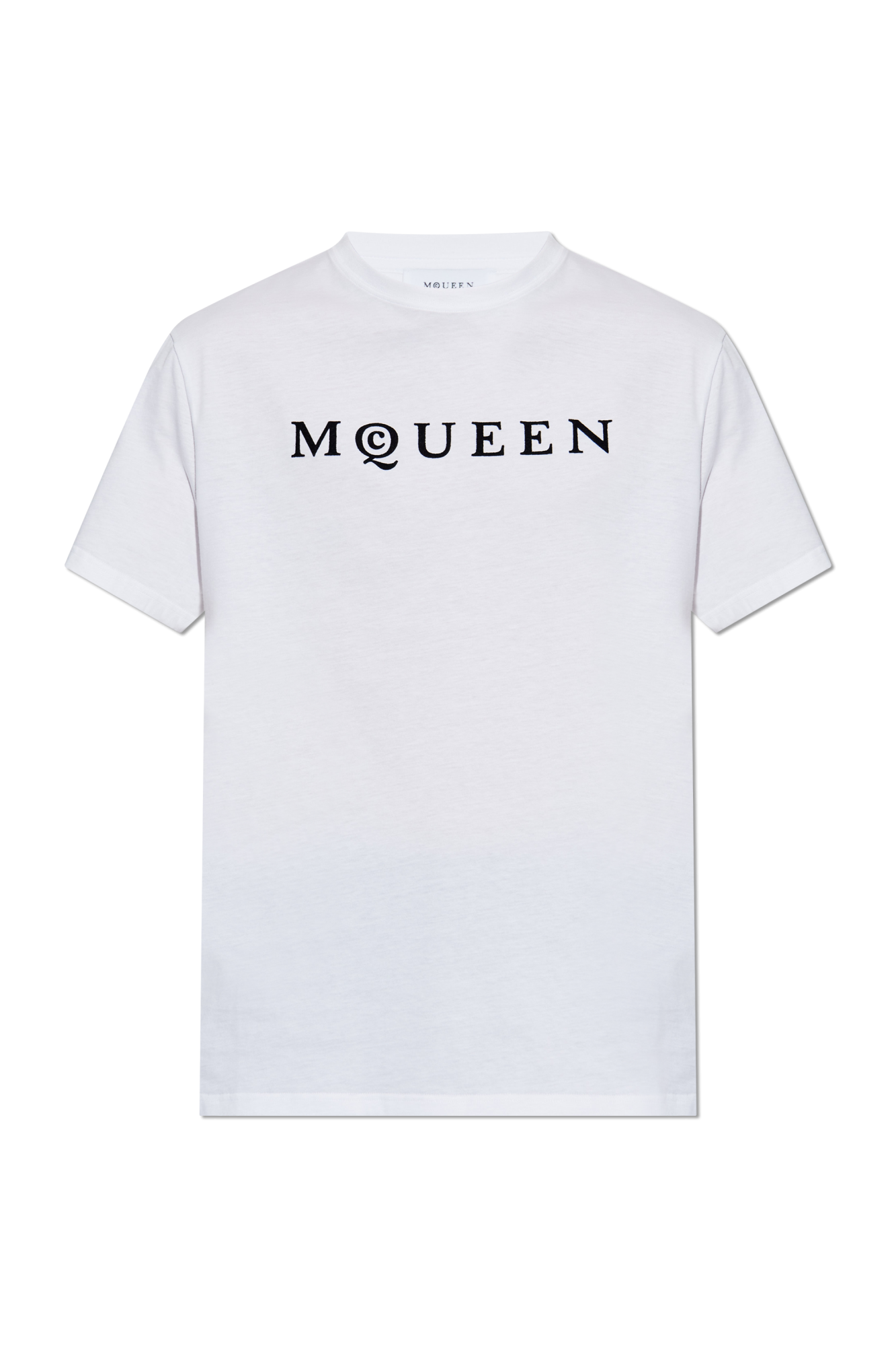 Biały T-shirt z logo Alexander McQueen - Vitkac Polska